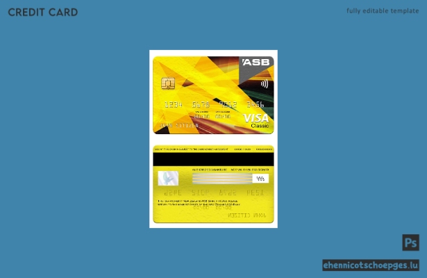 Beispielvorschau der ASB Bank Visa Classic Karte aus Neuseeland